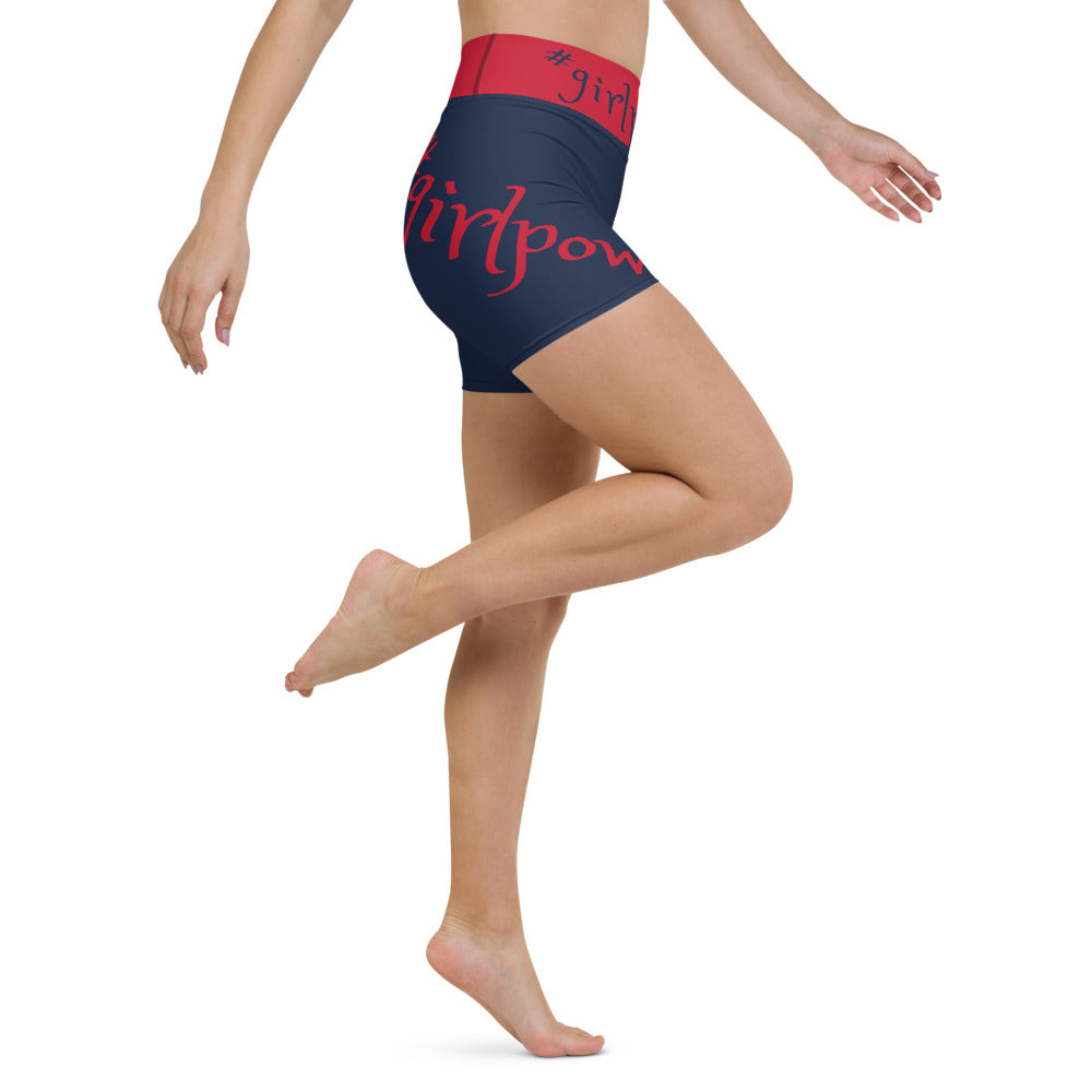 Yoga Shorts. High Waist Gym Shorts. #girlpower Workout Shorts. WickedYo.